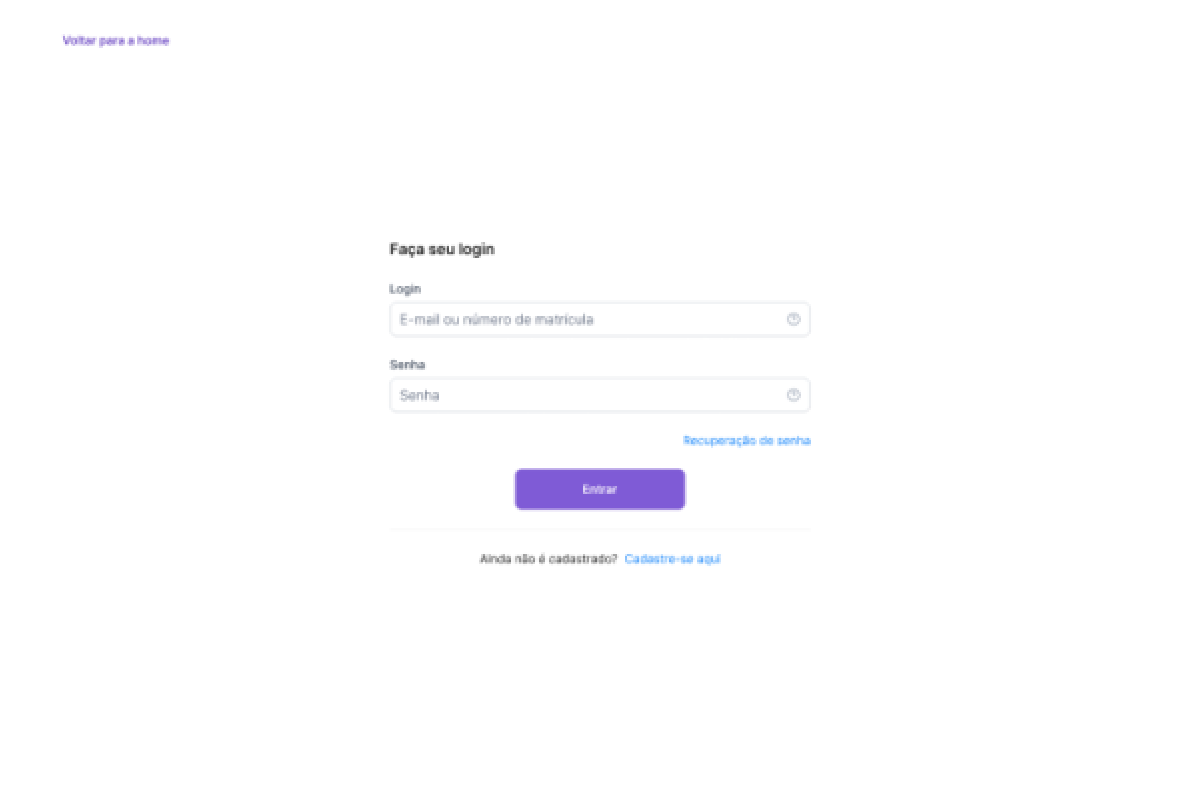 POC — tela de login